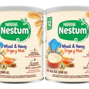 Nestle Nestum Infant Cereal, Wheat & Honey, Made for 12 Months & Up, 10.6 Ounce Canister (Pack of 2)