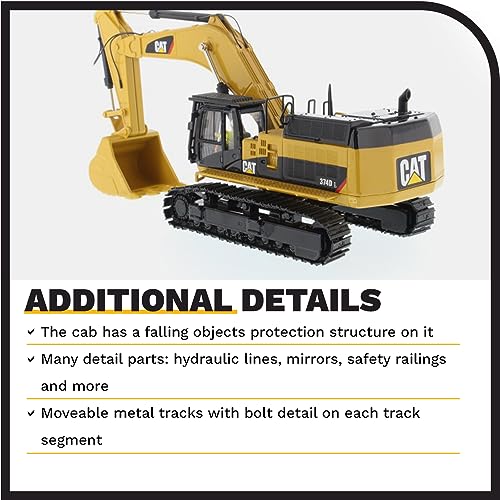 Diecast Masters 1:50 Caterpillar 374D L Excavator | High Line Series Cat Trucks & Construction Equipment | 1:50 Scale Model Collectible | 85274