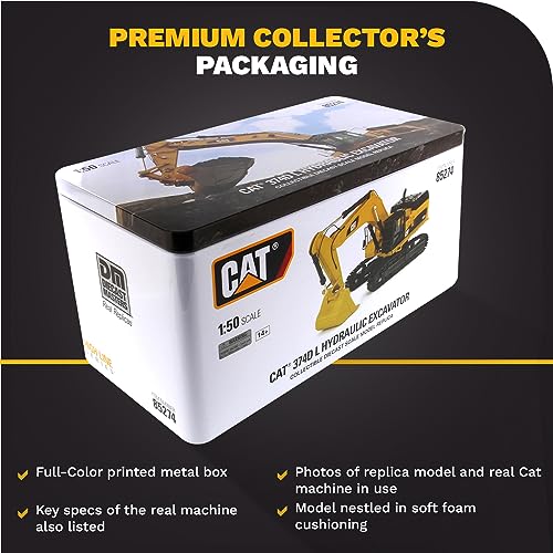 Diecast Masters 1:50 Caterpillar 374D L Excavator | High Line Series Cat Trucks & Construction Equipment | 1:50 Scale Model Collectible | 85274