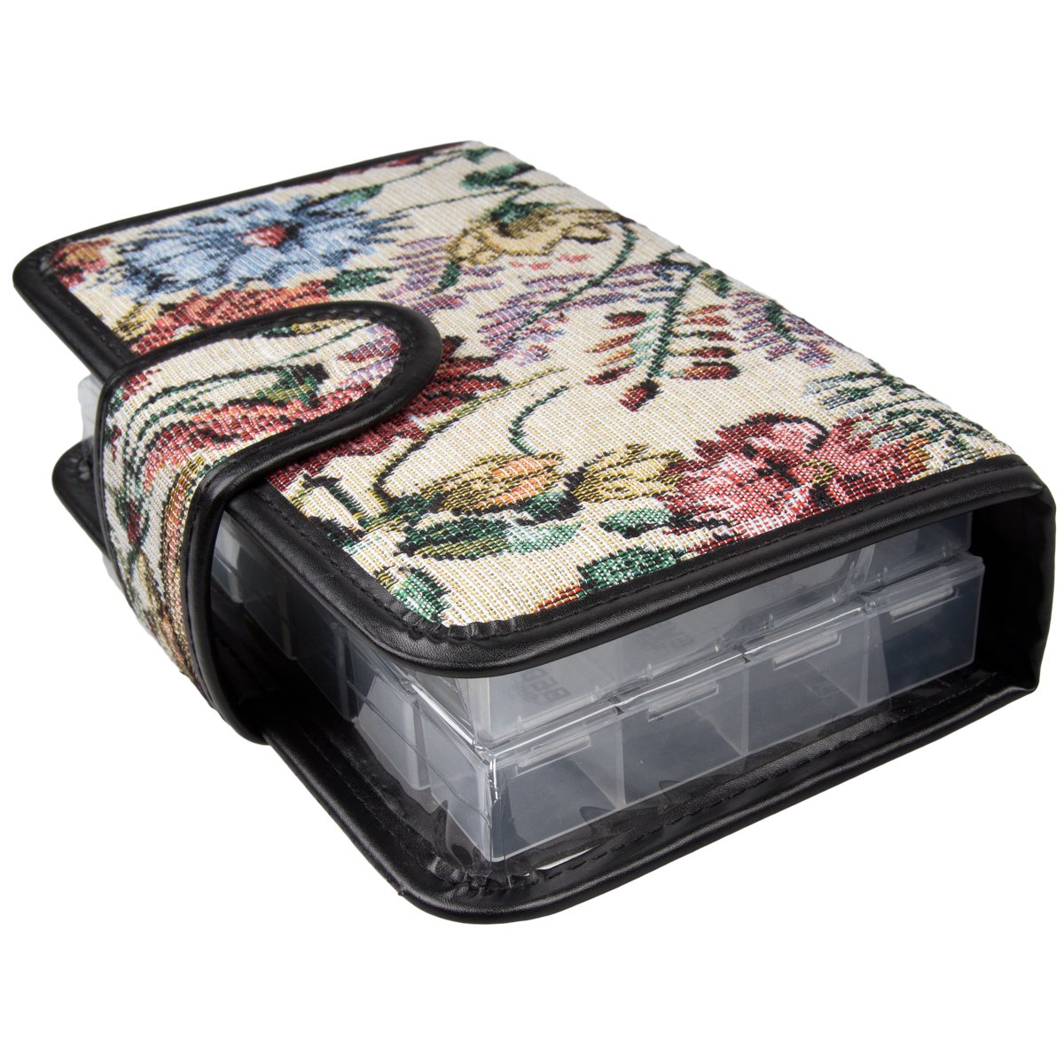 Floral Pill Case Box, 14 Day Pill Holder Pill Container & Medication Organizer, Travel Case - 4 Marked Compartments for Each Day of The Week - Morn, Noon, Eve, Bed