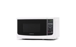 farberware countertop microwave 700 watts, cu. ft. - microwave oven with led lighting and child lock - perfect for apartments and dorms - easy clean grey interior, retro white