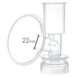 maymom breast shield flange compatible with ameda breast pumps (22 mm, small, 1-piece)