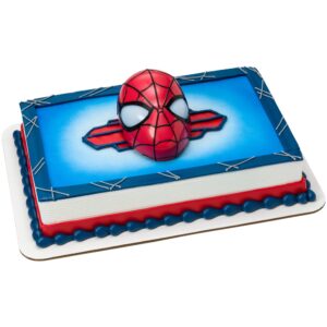 decoset® marvel spider-man™ ultimate light up eyes cake topper, 1-piece cake topper set, superhero head with lights