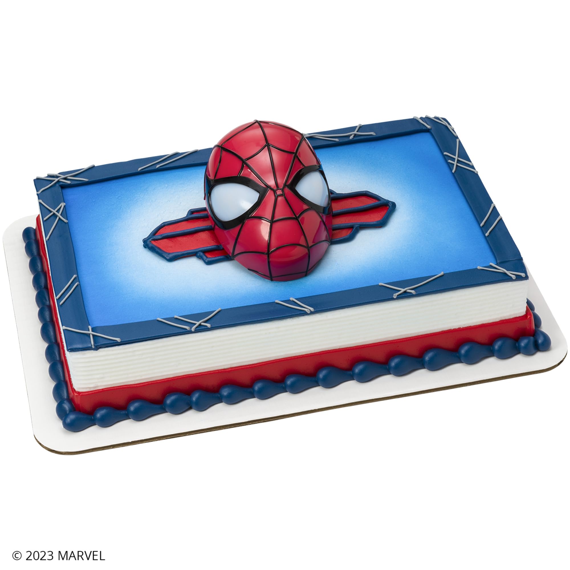 DecoSet® Marvel Spider-Man™ Ultimate Light Up Eyes Cake Topper, 1-Piece Cake Topper Set, Superhero Head with Lights