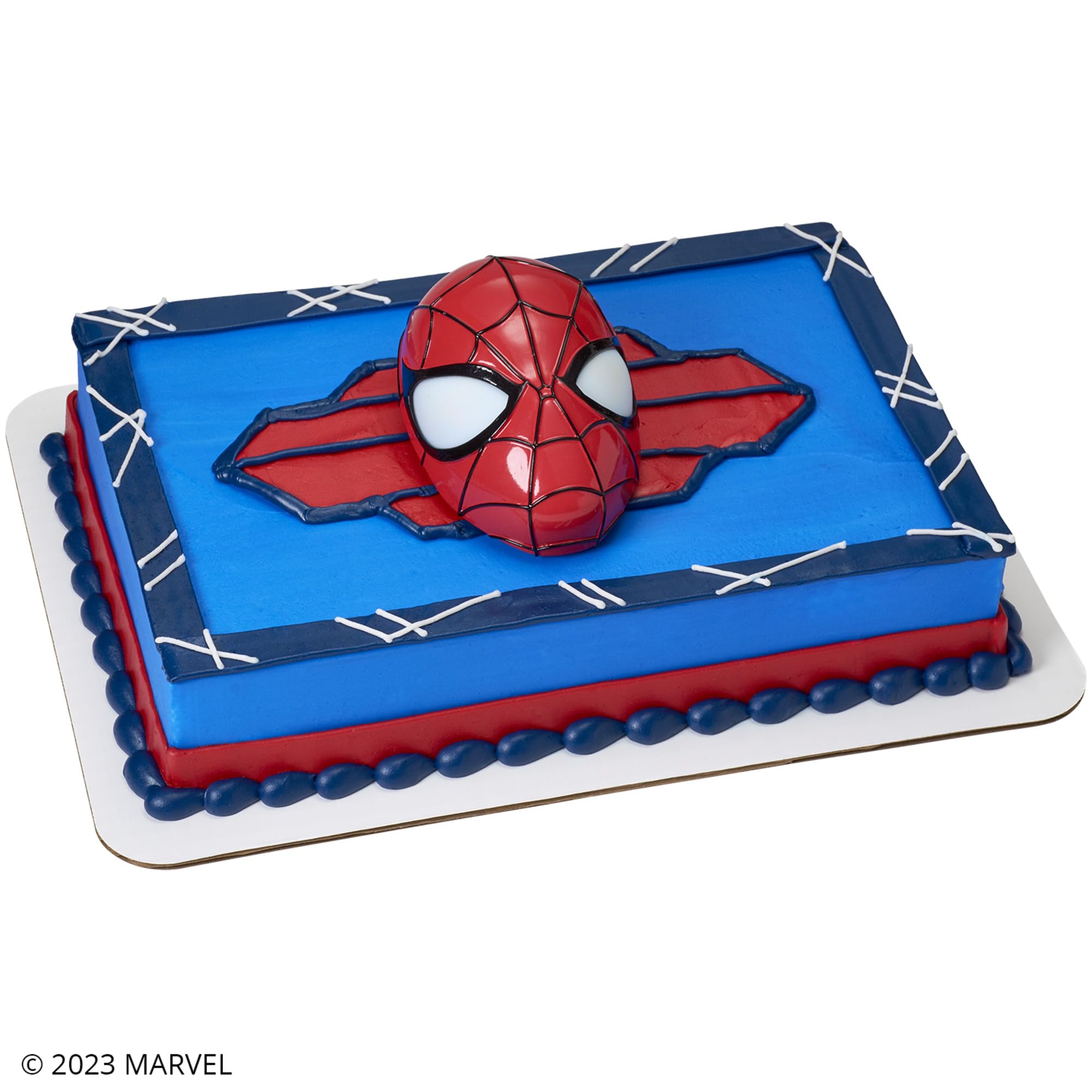 DecoSet® Marvel Spider-Man™ Ultimate Light Up Eyes Cake Topper, 1-Piece Cake Topper Set, Superhero Head with Lights