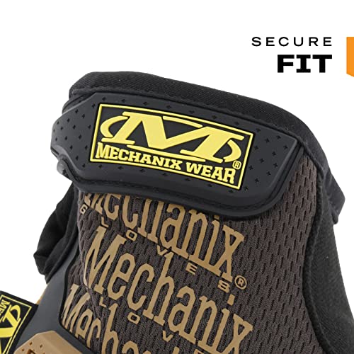 Mechanix Wear: M-Pact Durahide Leather Work Gloves with Secure Fit, Work Gloves with Impact Protection and Vibration Absorption, Safety Gloves for Men (Brown, Large)