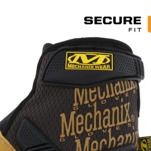 Mechanix Wear: M-Pact Durahide Leather Framer Work Gloves, Fingerless Design, Work Gloves with Impact Protection and Vibration Absorption, Safety Gloves for Men (Brown, Large)