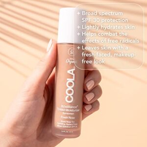 COOLA Organic Rosilliance BB Cream with SPF 30, Tinted Moisturizer Sunscreen & Foundation, Dermatologist Tested, Fresh Rose, 1.5 Fl Oz