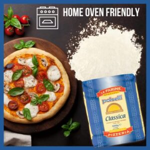 Classica, Tipo "00" Double Zero Flour Extra Fine, 11 lbs (5 kg), Neapolitan Italian Pizza, Bread, Pasta, and more, All Natural, Unbleached, Unbromated, No Additives, Polselli