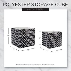 DII Collapsible Polyester Storage Cube, Honeycomb, Gray, Small