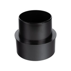 powertec 70170 5” to 4” reducer dust collection fitting, abs plastic (black)