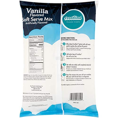 Frostline Vanilla Soft Serve Ice Cream Mix, 96 Ounce (Pack of 1), (cb2849)