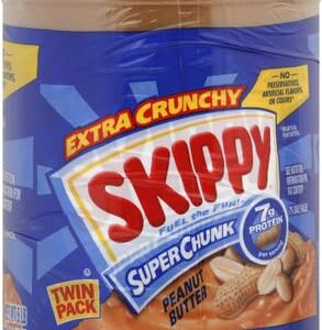 Skippy Peanut Butter, Super Chunky, 80 oz (2 ct)