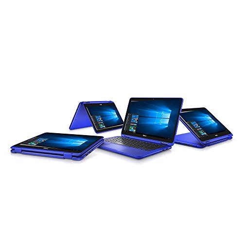 Dell i3168-3271BLU 11.6" HD 2-in-1 Laptop (Intel Pentium N3710 1.6GHz Processor, 4 GB DDR3L SDRAM, 500 GB HDD, Windows 10) Bali Blue