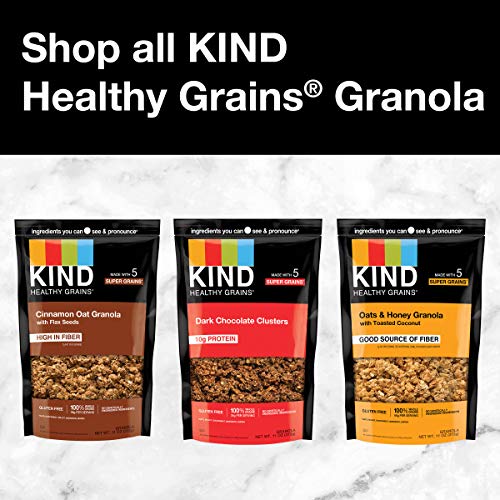 KIND HEALTHY GRAINS Granola, Healthy Snack, Dark Chocolate Granola Clusters, 10g Protein, Snack Mix 11 OZ, 1 Count