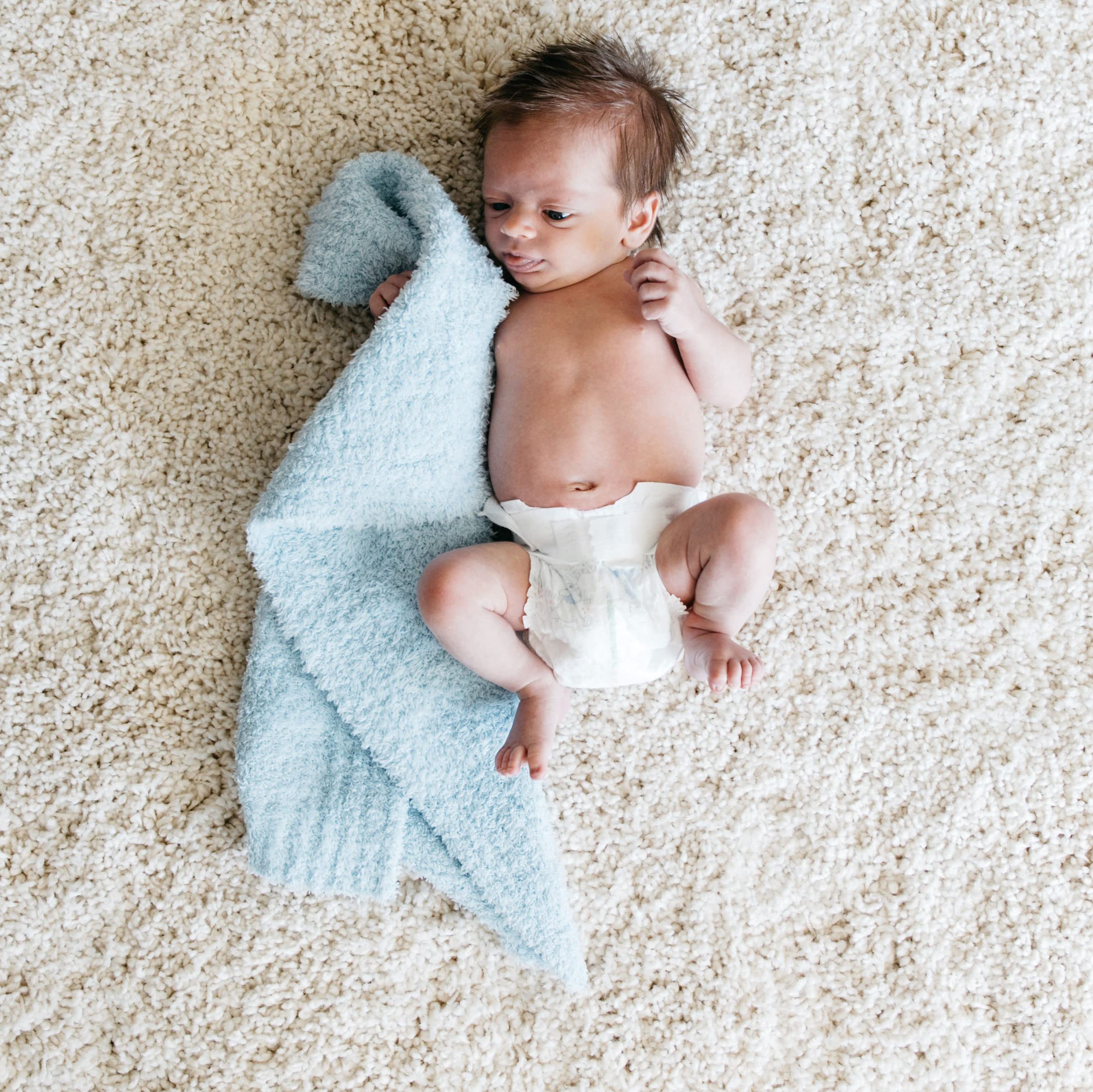 SARANONI Bamboni Luxury Bamboo Baby Blanket (Light Blue, Mini 15" x 20")