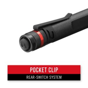 COAST® G20 Inspection Beam LED Penlight with Adjustable Pocket Clip and Consistent Edge-To-Edge Brightness, Red, 54 lumens