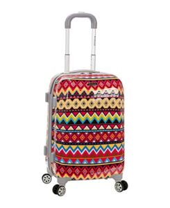 rockland vision hardside spinner wheel luggage, assorted/multicolor, carry-on 20-inch