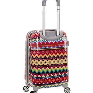 Rockland Vision Hardside Spinner Wheel Luggage, Assorted/Multicolor, Carry-On 20-Inch