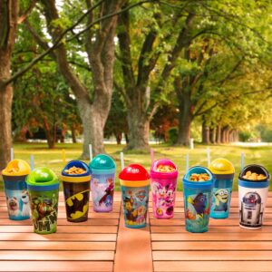 Zak Designs Paw Patrol ZakSnak All-In-One Drink Tumbler + Snack Container For Toddlers – Spill-proof 4oz Snack Container Screws Securely Onto 10oz Tumbler With Accessible Straw, Paw Patrol Boy