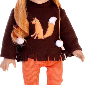 - Foxy - 4 Piece Outfit - Hat, Blouse, Leggings and Boots. Clothes Fits 18 Inch Doll (Doll Not Included)