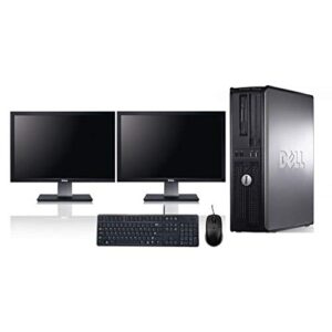 DELL OptiPlex Computer Package Dual Core 3.0,New 8GB RAM, 250GB HDD, Windows 10 Home Edition, Dual 19inch Monitor (Brands may vary) - (Renewed)']