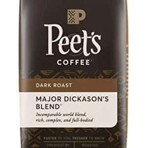 Peet's Coffee, Major Dickason's Blend, Dark Roast, Whole Bean 32oz (2 Pack)