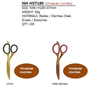 NAKABAYASHI Stationery Hikigiri Slim Scissors for Delicate Cutting (Champagne Gold)