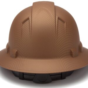 Pyramex Ridgeline Full Brim Hard Hat, 4-Point Ratchet Suspension, Copper Pattern