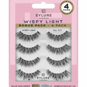 Eylure Texture False Lash, Style No. 117, Reusable, Adhesive Included, 3 Pair