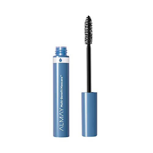 Almay Waterproof Mascara, Multi-Benefit Eye Makeup, Ophthalmologist Tested, Fragrance-Free, Hypoallergenic, Black, 0.24 Oz