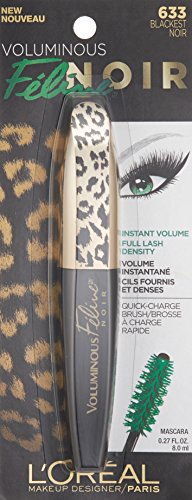 L'Oréal Paris Voluminous Feline Noir Washable Mascara, Blackest Noir, 0.27 fl. oz.