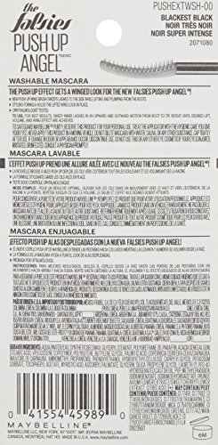 Maybelline Volum' Express Falsies Push Up Angel Washable Mascara, Blackest Black, 1 Count