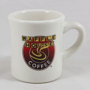 waffle house coffee mug 8 ounce cup heavy thick white diner style restaurant