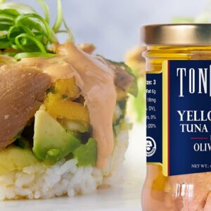 Tonnino Yellowfin Tuna in Olive Oil, Gluten-Free Premium Jarred Atun, Healthy Snacks for Adults, Ready to Eat Meals, EBT Eligible Items, Alternative of Salmon, Pack of 6