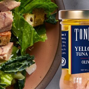 Tonnino Yellowfin Tuna in Olive Oil, Gluten-Free Premium Jarred Atun, Healthy Snacks for Adults, Ready to Eat Meals, EBT Eligible Items, Alternative of Salmon, Pack of 6