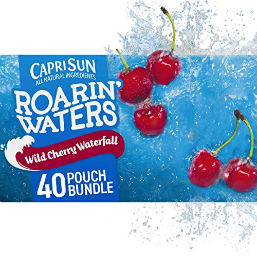 Capri Sun Roarin' Waters Wild Cherry Ready-to-Drink Juice (40 Pouches, 4 Boxes of 10)