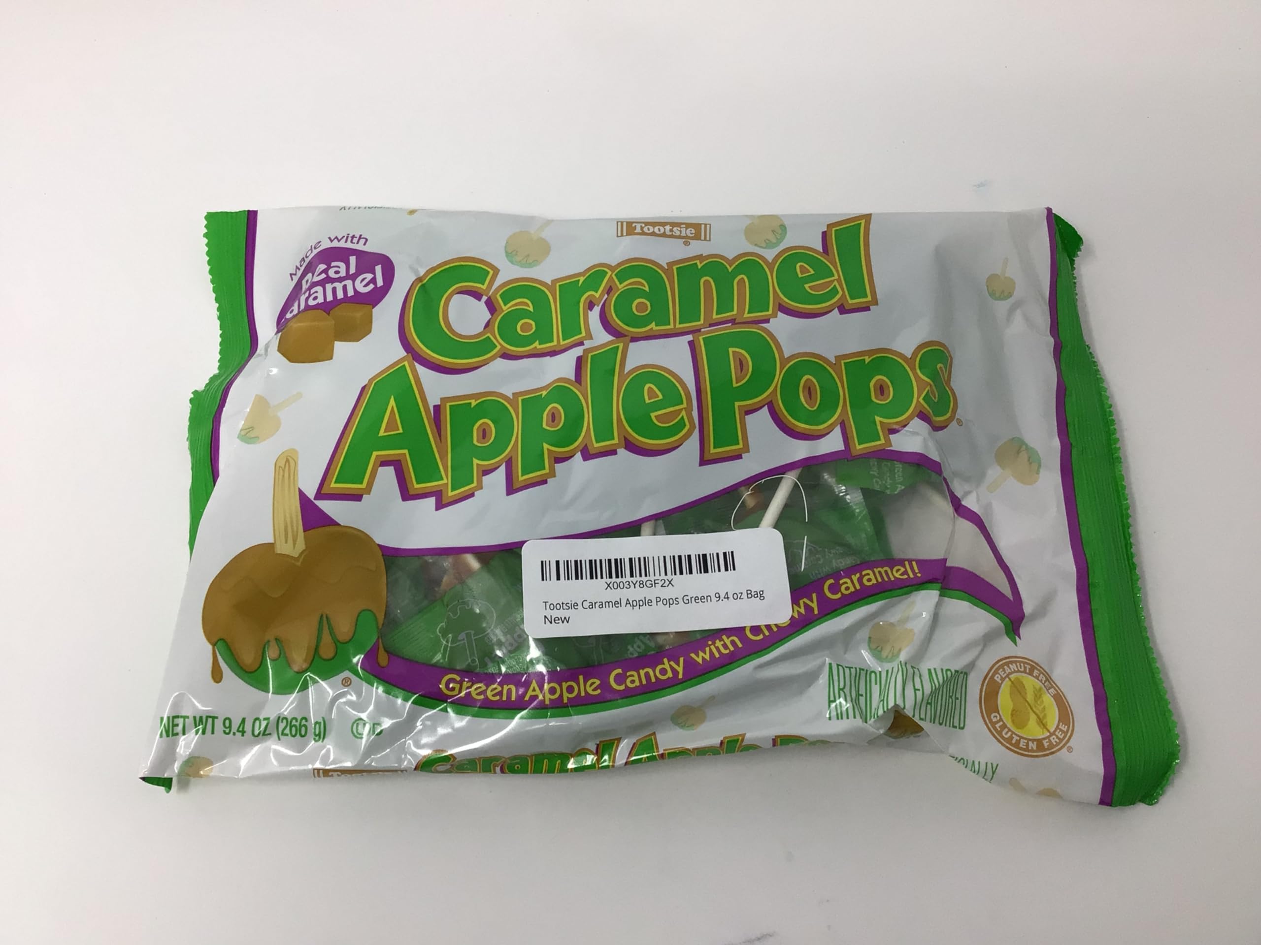 Tootsie Caramel Apple Pops Green 9.4 oz Bag