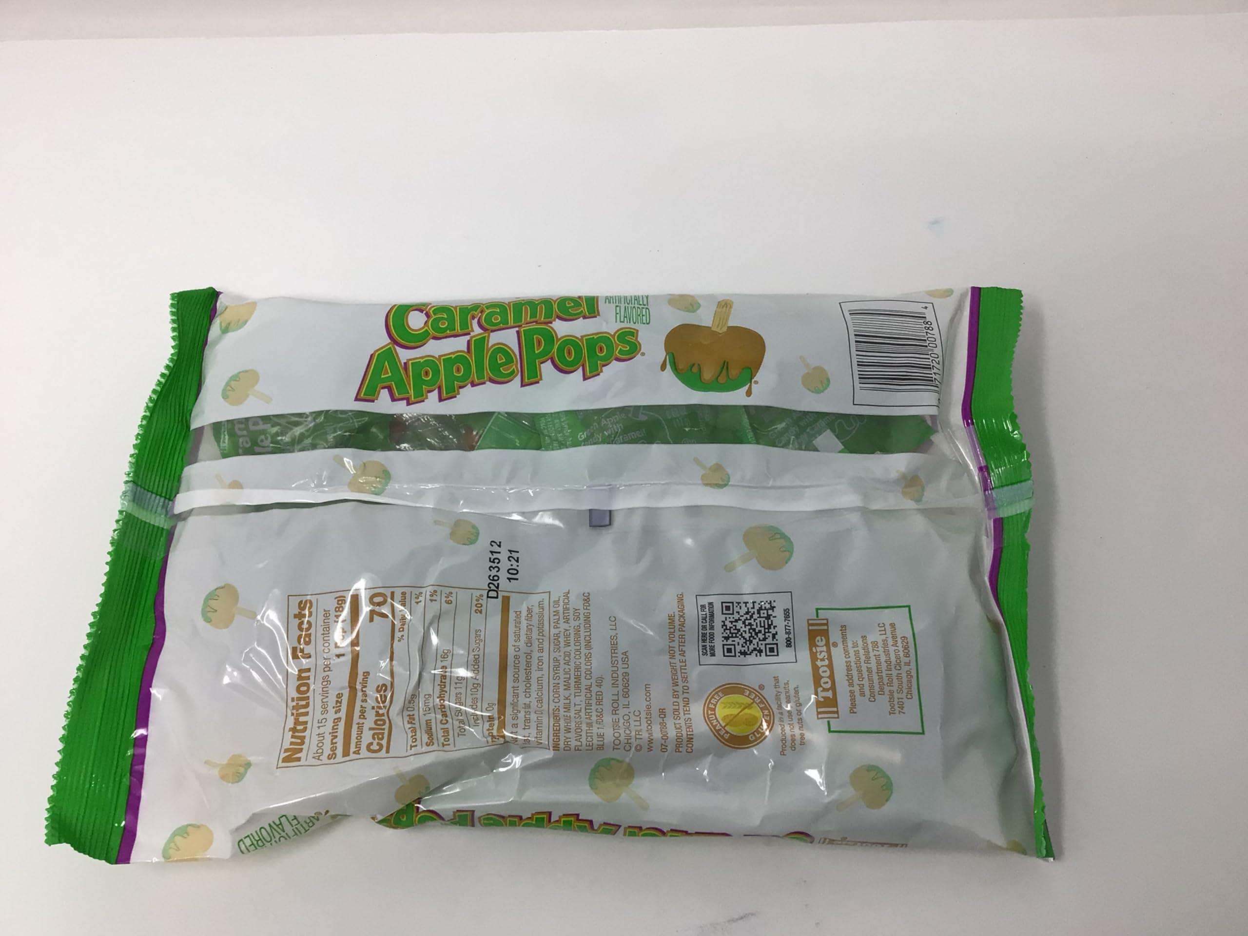 Tootsie Caramel Apple Pops Green 9.4 oz Bag