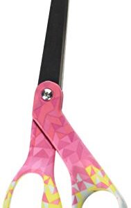 Fiskars Pink Triangle Designer Bent Scissors 8"