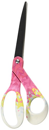 Fiskars Pink Triangle Designer Bent Scissors 8"