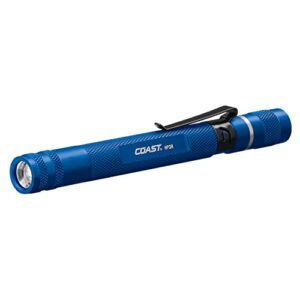 coast® hp3r 385 lumen rechargeable led penlight with twist focus™, blue
