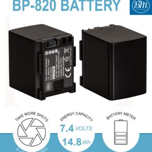 BM 2 BP-820 Batteries and Dual Battery Charger for Canon VIXIA HF G50, HF G60, HF G70, XA40, XA45, XA50, XA55, HFG30, HFG40, HFM301, HFM41, HFM400, XA10, XA11, XA15, XA20, XA25, XA60, XA65, XA70, XA75