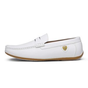 Bruno Marc Men's BUSH-01 White Driving Loafers Moccasins Shoes - 13 M US