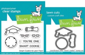 lawn fawn clear stamp & die set - smart cookie lf1175 & lf1176