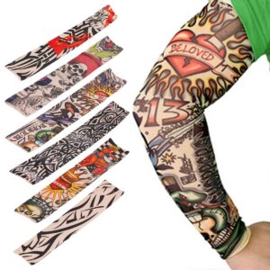 Akstore Temporary Tattoo Sleeves Set Arts Temporary Fake Slip On Tattoo Arm Sleeves Kit (Multicolor Set1)