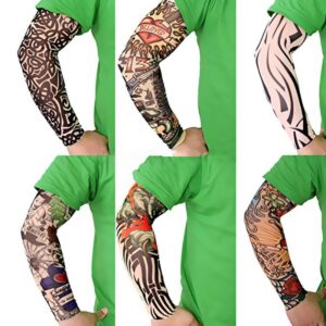 Akstore Temporary Tattoo Sleeves Set Arts Temporary Fake Slip On Tattoo Arm Sleeves Kit (Multicolor Set1)