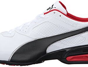 PUMA Men's TAZON 6 FM Cross Training Sneaker, Puma White-Puma Black-Puma Silver, 12