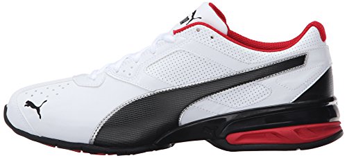 PUMA Men's TAZON 6 FM Cross Training Sneaker, Puma White-Puma Black-Puma Silver, 12