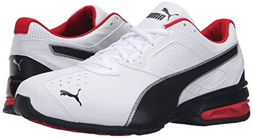 PUMA Men's TAZON 6 FM Cross Training Sneaker, Puma White-Puma Black-Puma Silver, 12